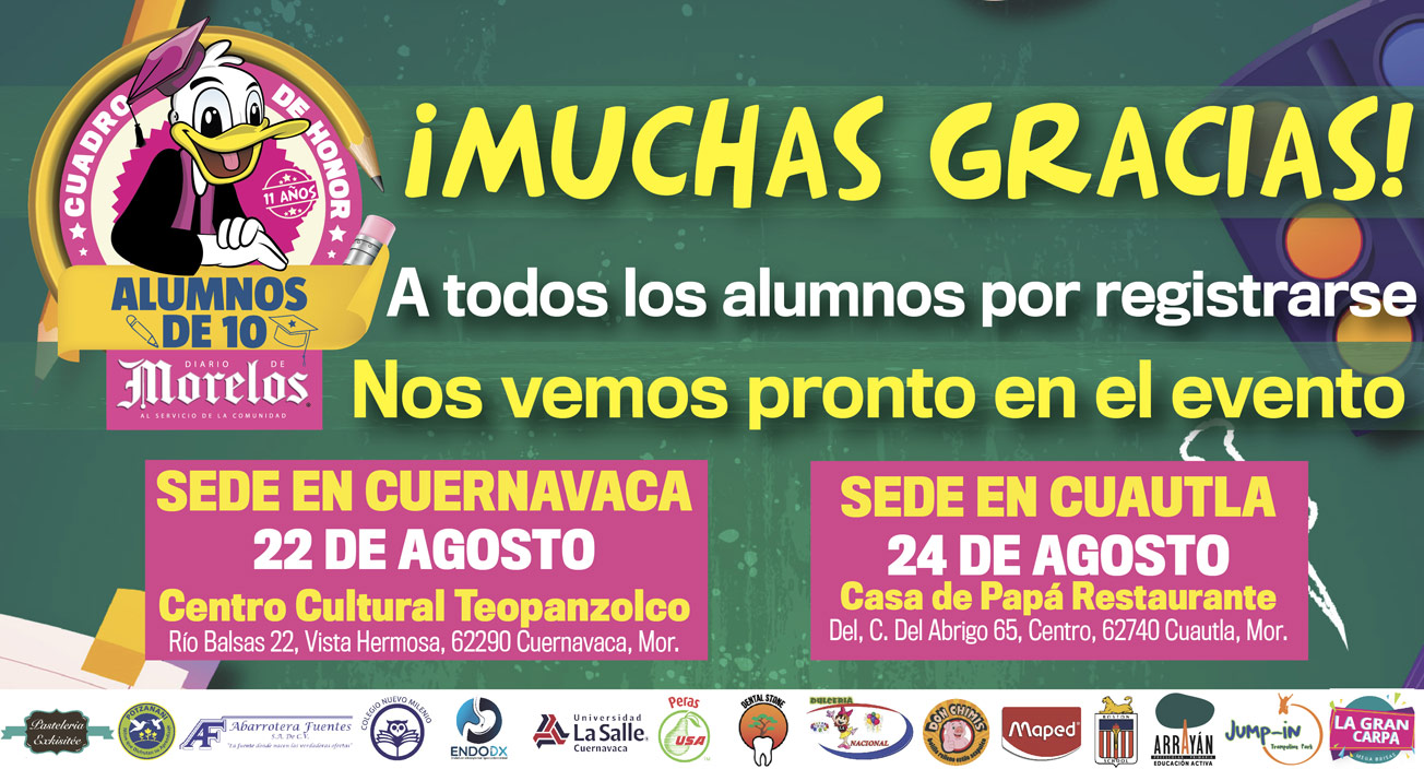 ¡Regístrate!, tienes hasta el sábado 12 de agosto